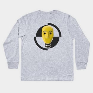 Crash Test Dummy Yellow Man Testing Car Crash Kids Long Sleeve T-Shirt